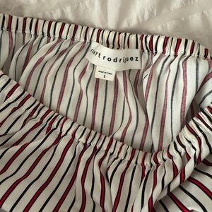 Robert Rodriguez Kids Skirt - Red, White, and Black Stripes